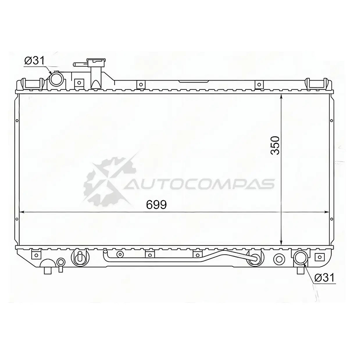 Радиатор Toyota RAV4 94-98 SAT TY000410 1422823984 XC ZMUC