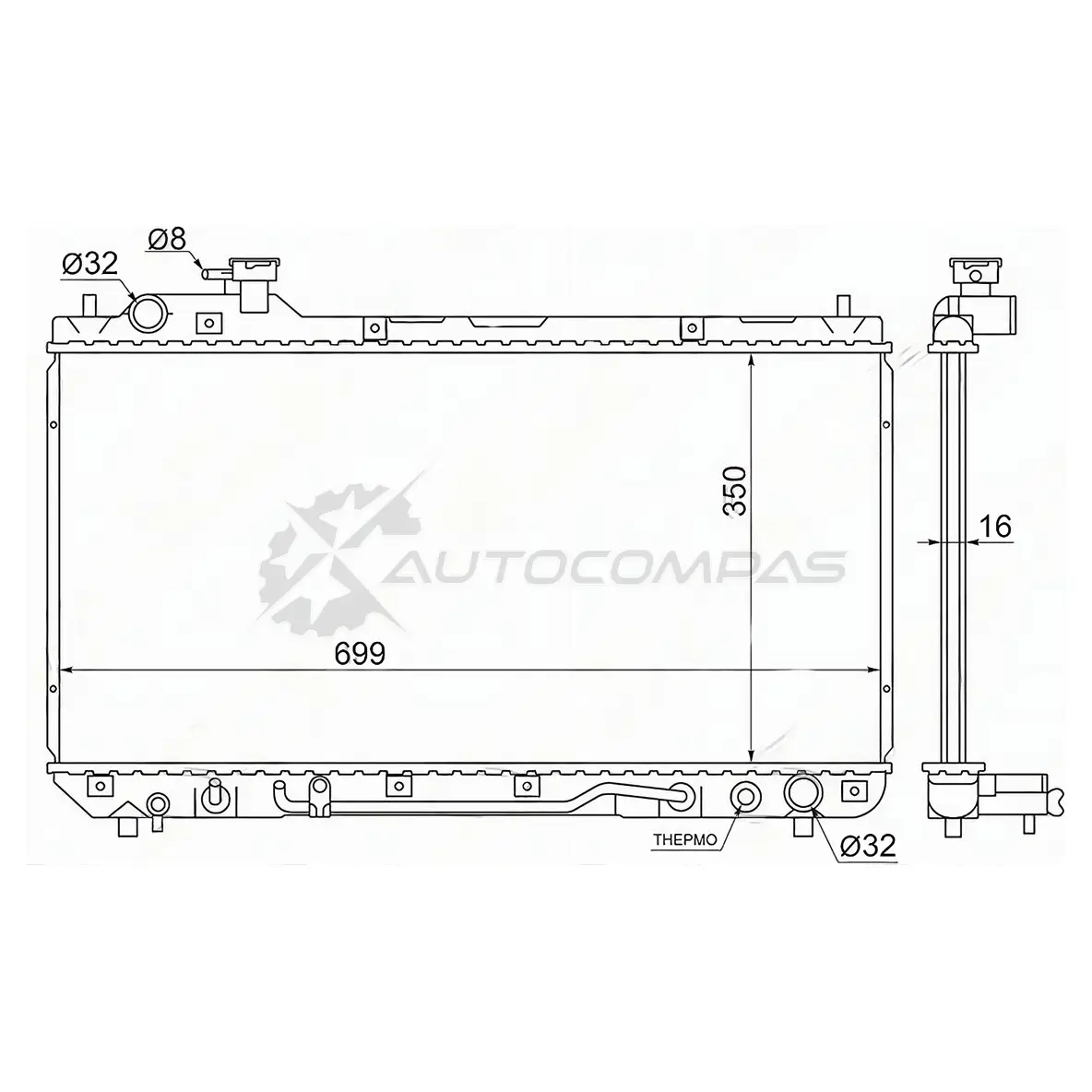 Радиатор Toyota RAV4 98-00 SAT 7E JPYE8 TY0004102R 1422823985