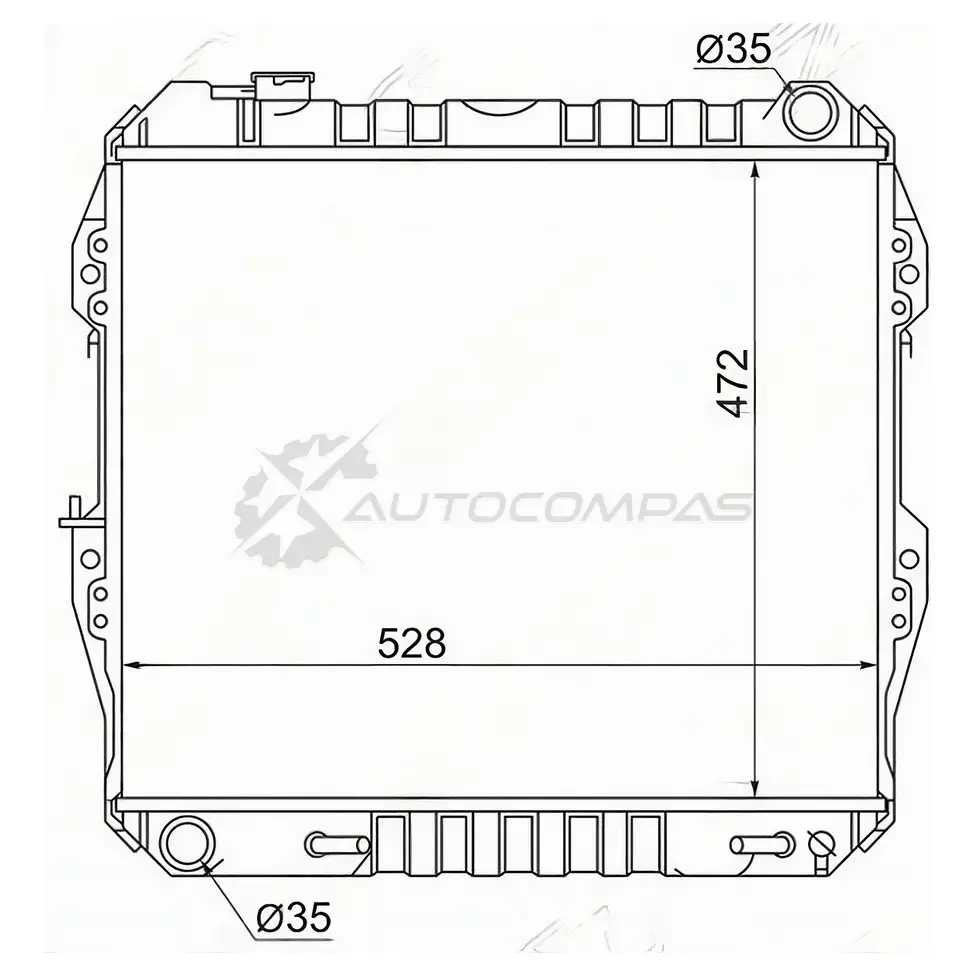 Радиатор Toyota SURF/HILUX/4-RUNNER 3,0 V6 1989-95 SAT DFD 8IS2 1422824034 TY0013V63R изображение 0