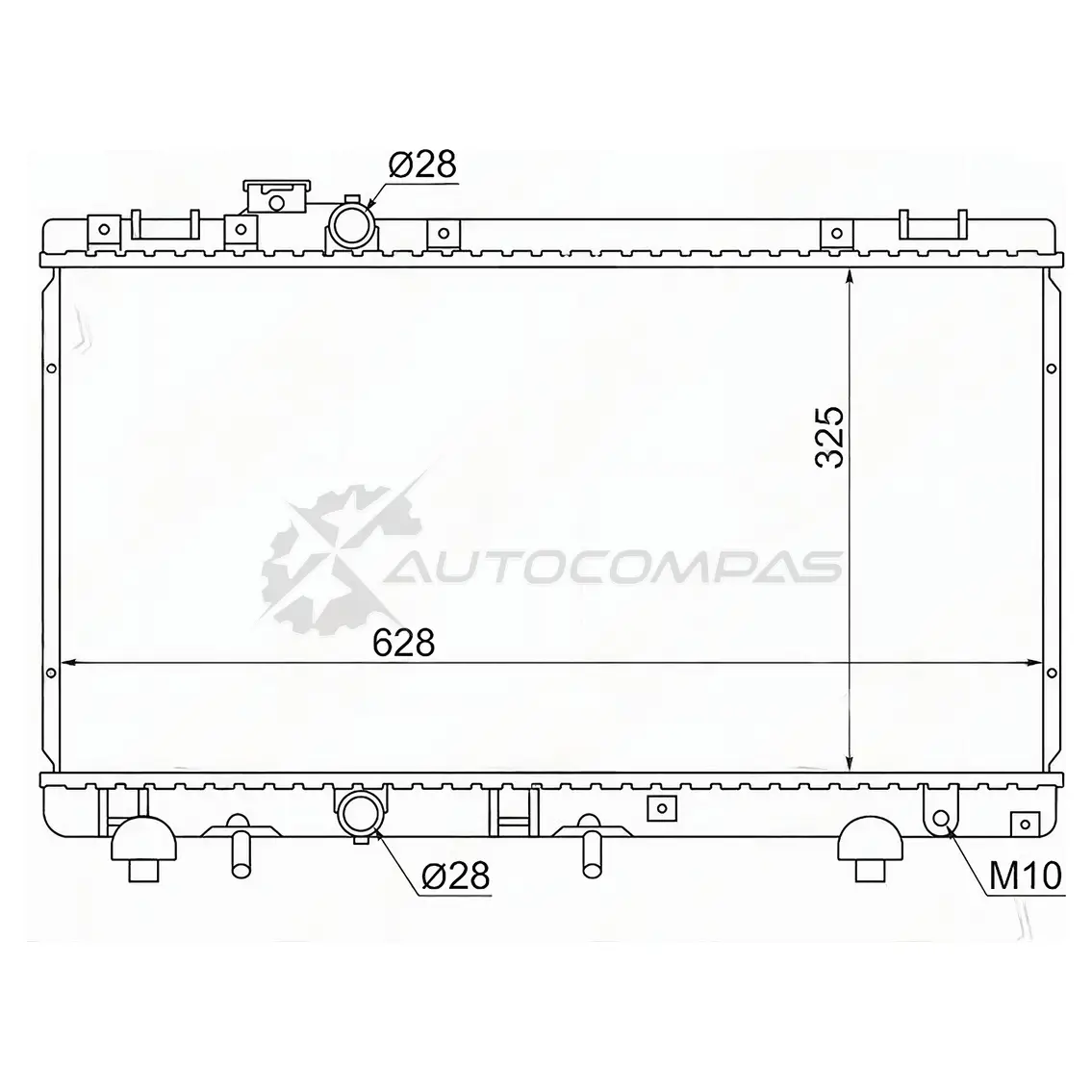 Радиатор Toyota TERCEL/CORSA/CYNOS/COROLLA II 94-97/PASEO/RAUM EXZ1 97-03 SAT 37CW H 1422823935 TY0001EL51