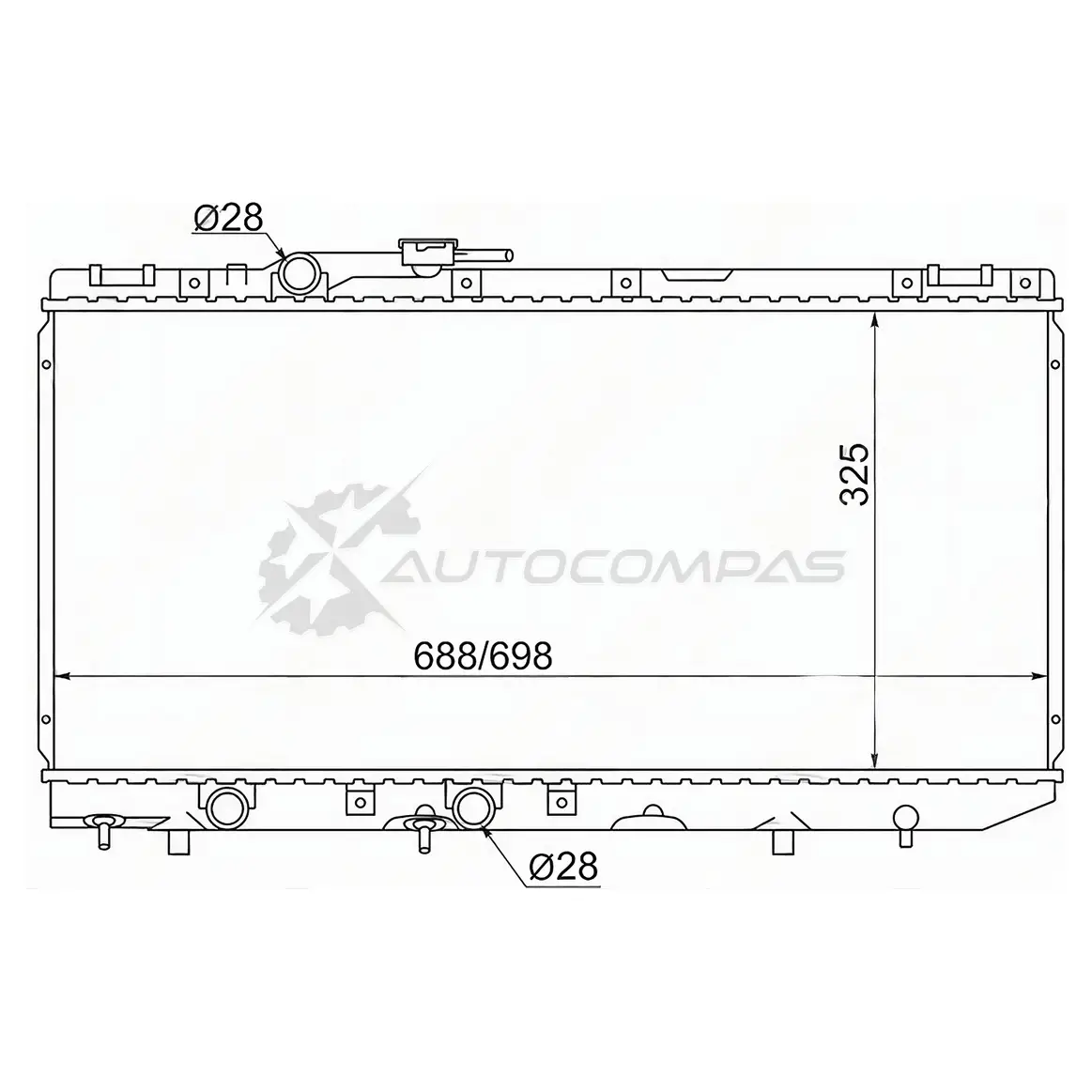 Радиатор Toyota TERCEL/CORSA/CYNOS/COROLLA II/PACEO 90-94 SAT 3 PXYU 1422823934 TY0001EL41