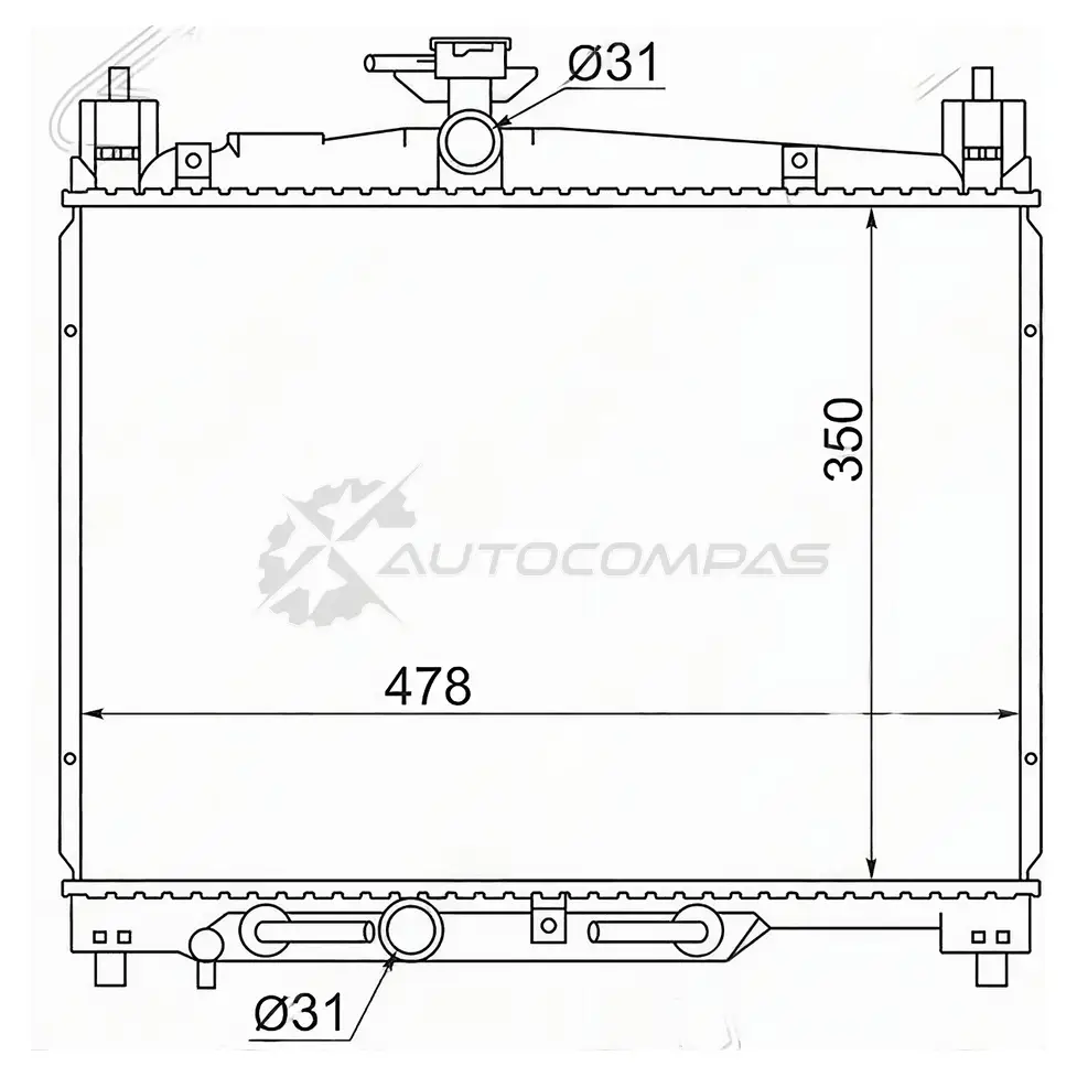 Радиатор Toyota YARIS/VITZ/ECHO/PLATZ 1/2SZ-FE 99-05 SAT TY000W10SZ 1422823940 9WZ9 7R4 изображение 0