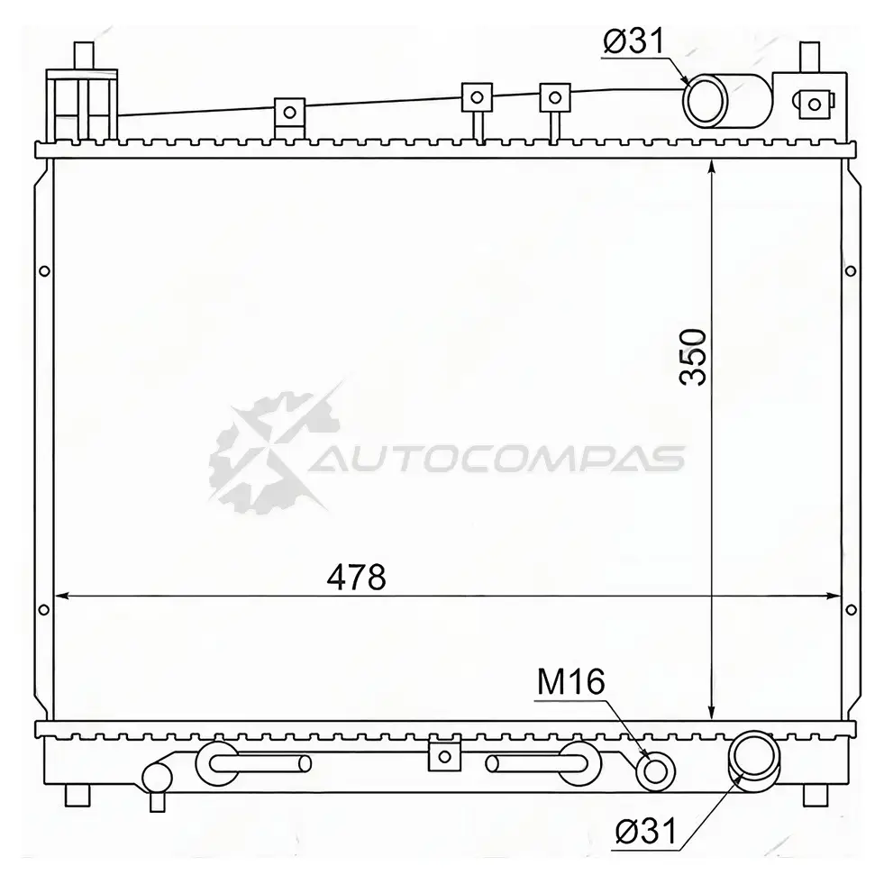 Радиатор Toyota YARIS/VITZ/ECHO/PLATZ/FUNCARGO/Bb/IST/PROBOX/SUCCEED/WILL CYPHA/VI/PORTE/SIENTA 99 SAT Z3U 2O 1422823900 TY000W10 изображение 0