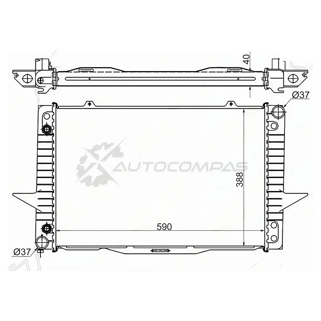 Радиатор VOLVO 850/S70/V70 2.0/2.3/2.5/2.5TD 91-00 SAT 1422834304 VL00011 NDPR9H C изображение 0