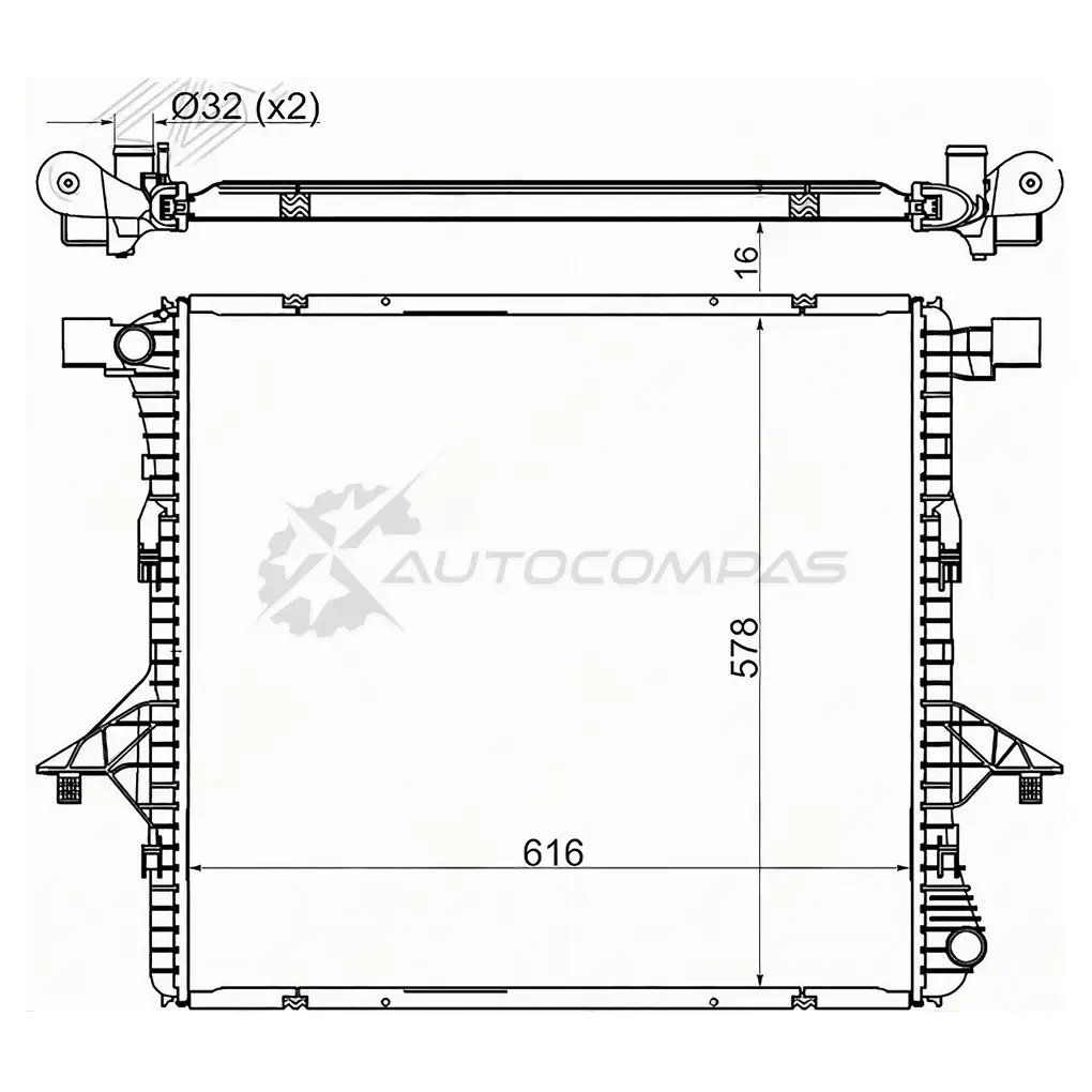 Радиатор VW AMAROK 10 SAT VW0010 R XWOF3 1422832846