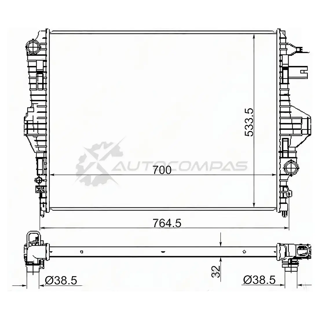 Радиатор VW TOUAREG/PORSCHE CAYENNE 10 SAT VW00010 7K LZXM 1422832865 изображение 0