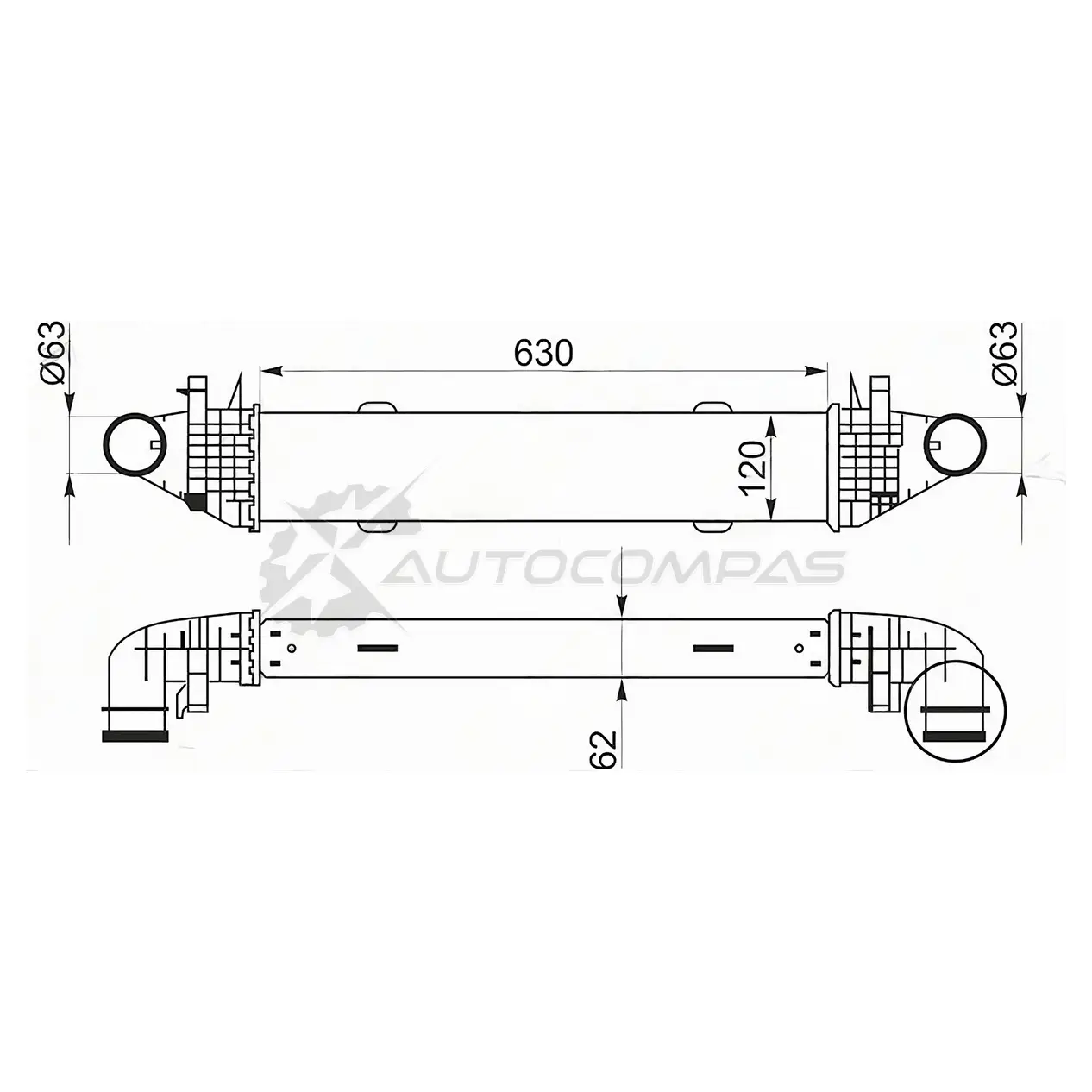 Радиатор интеркулера MERCEDES BENZ C-CLASS W204 06-14/E-CLASS W212 09 SAT 1422811810 IBTE VG STA2045000500