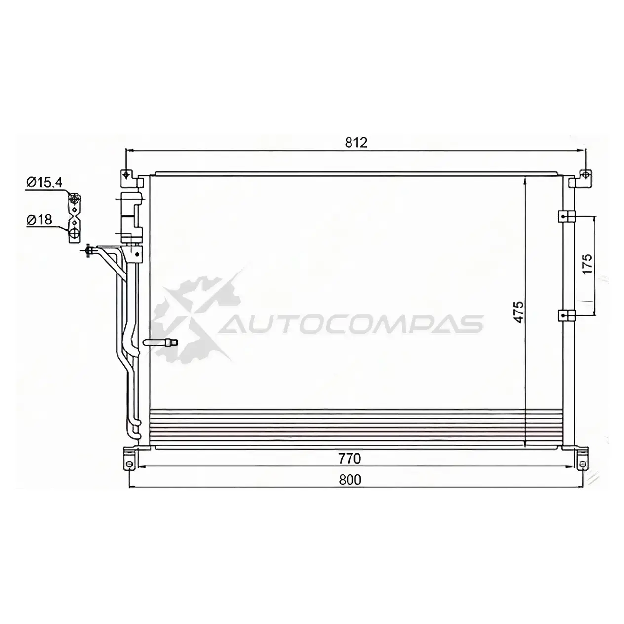 Радиатор кондиционера AUDI A8 02-10 SAT STAD023940 1422832135 N3E RI изображение 0