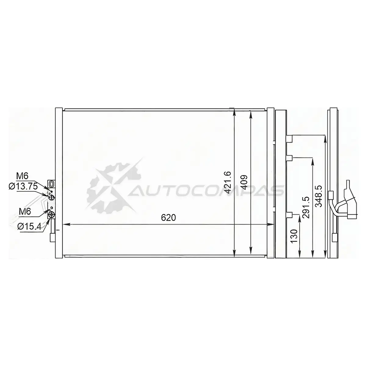 Радиатор кондиционера BMW X3 F25 28I 10-12 SAT ST470041 3J 2916 1440989429 - Изображение 1