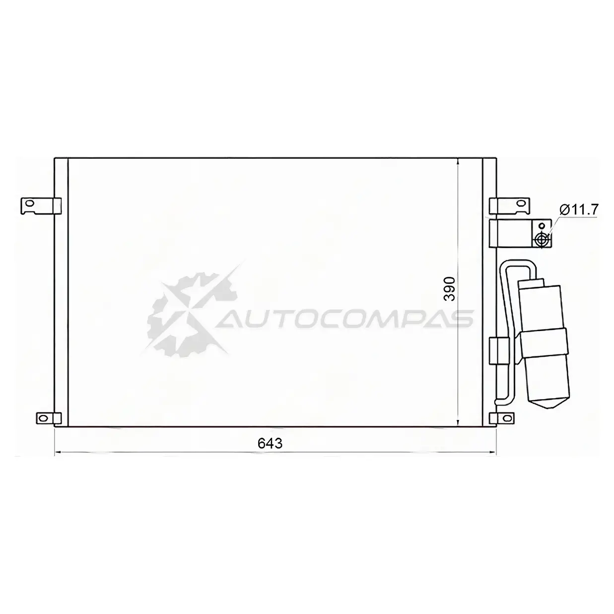 Радиатор кондиционера CHEVROLET EPICA 06 SAT B2D HFD STCH053940 1422799038