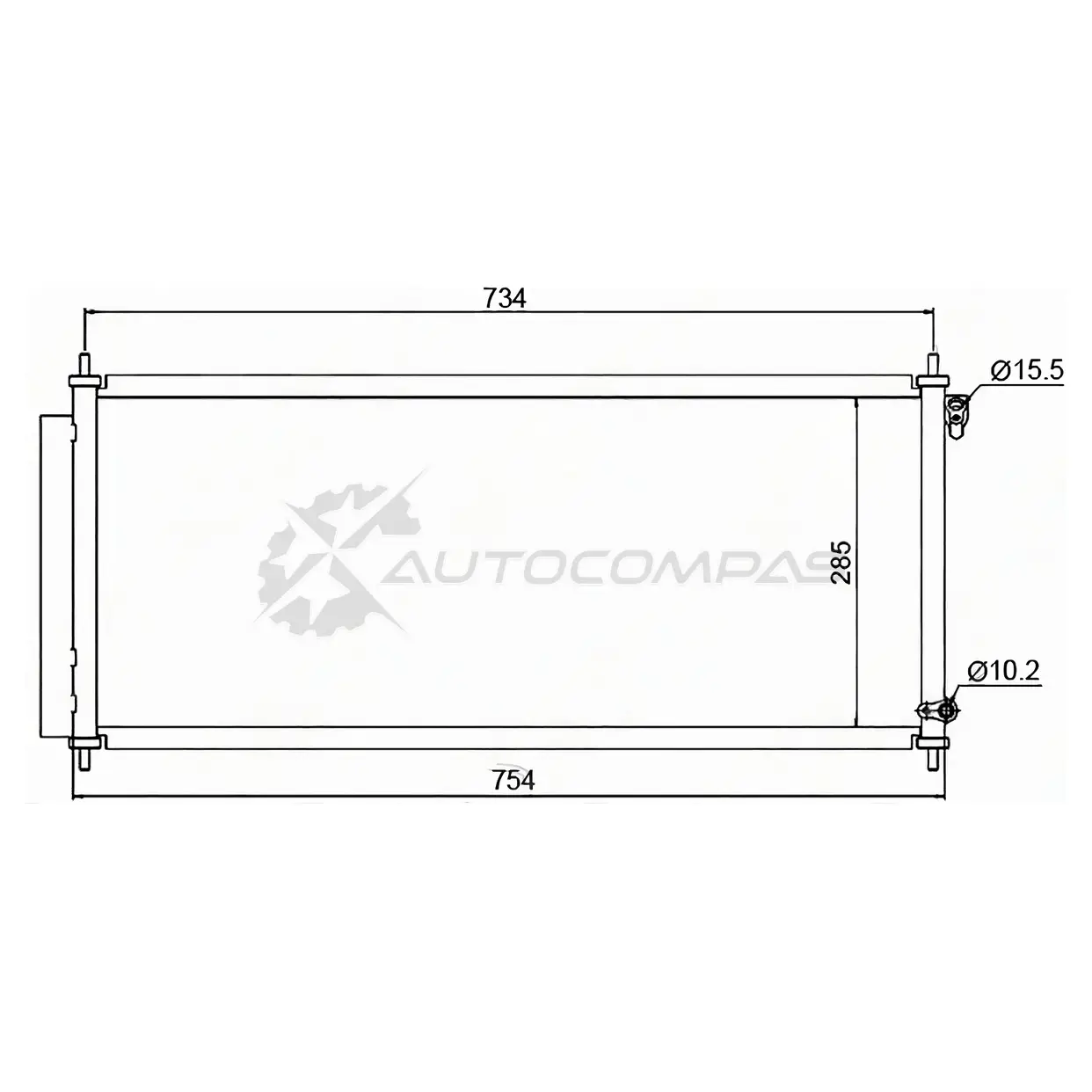 Радиатор кондиционера HONDA FIT GD1/2/3/4 5D 03-07 SAT STHD75394C0 1422803095 79O J7LX изображение 0