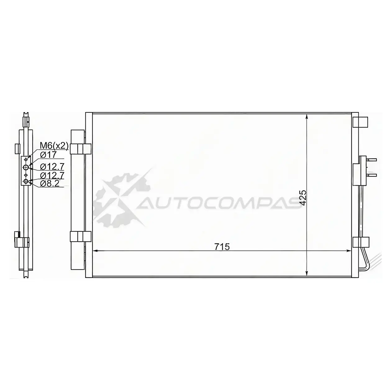 Радиатор кондиционера HYUNDAI SANTA FE 13 SAT STHN67394A0 ALG SH8 1422806338