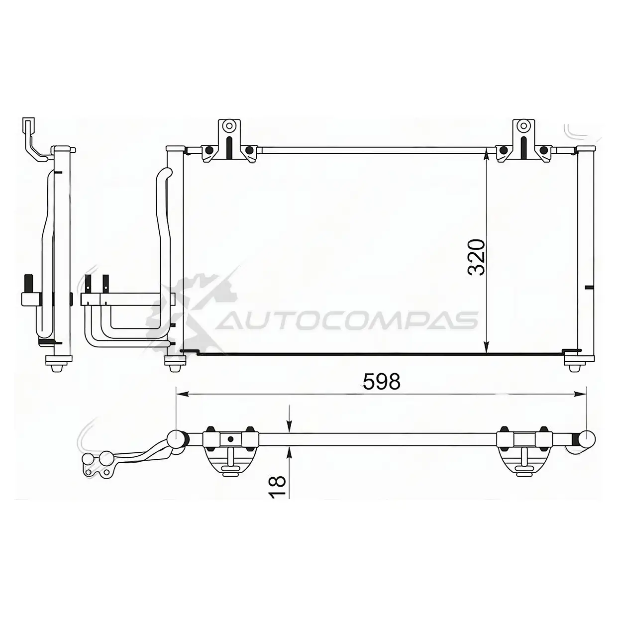 Радиатор кондиционера KIA SPECTRA/SEPHIA/SHUMA 96 SAT STKA40394A0 1422808207 M O0YW7
