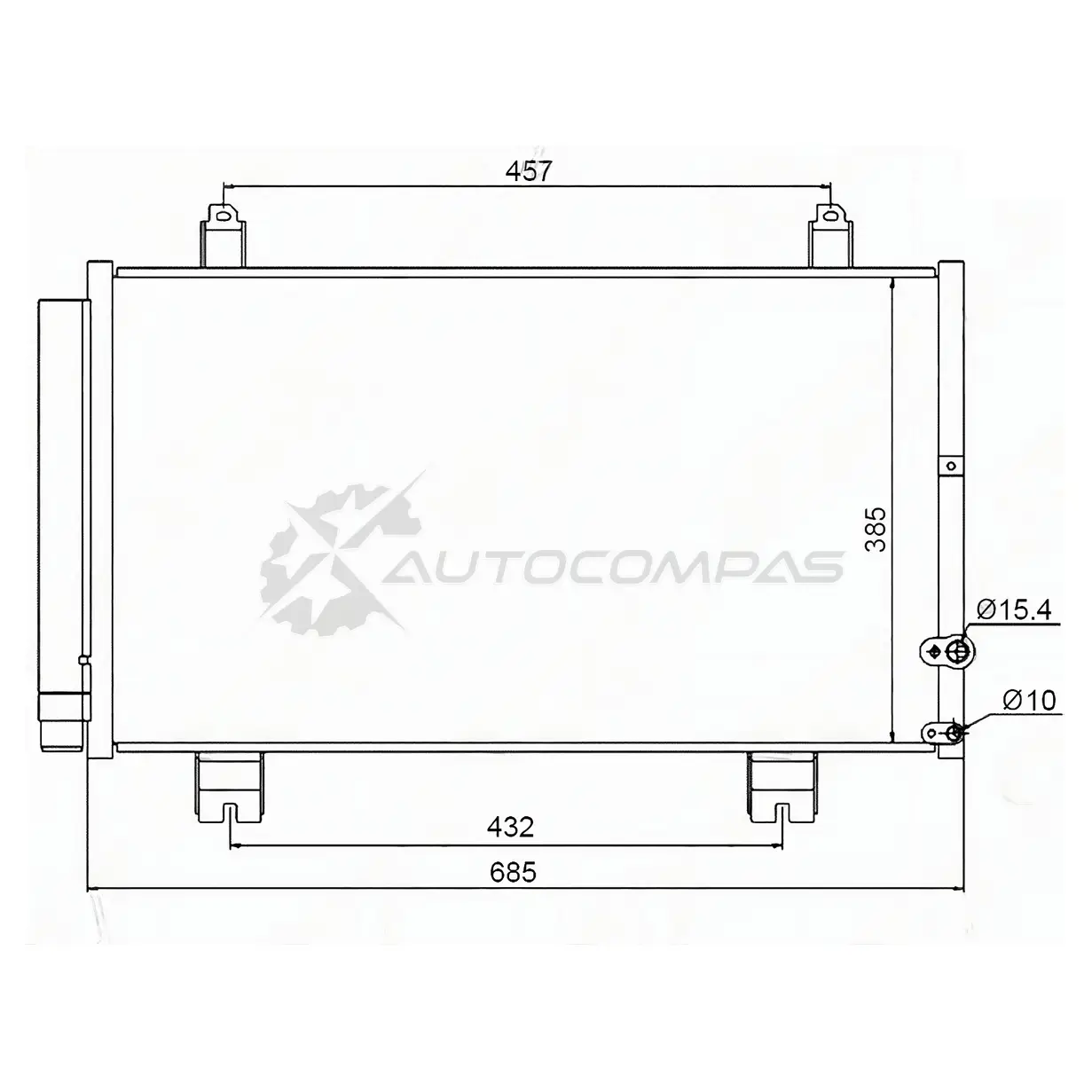 Радиатор кондиционера LEXUS GS300/350/430/460/450H 05-/MARK X GRX12/REIZ 04-09 SAT STLX323940 1422825710 V 7JW8