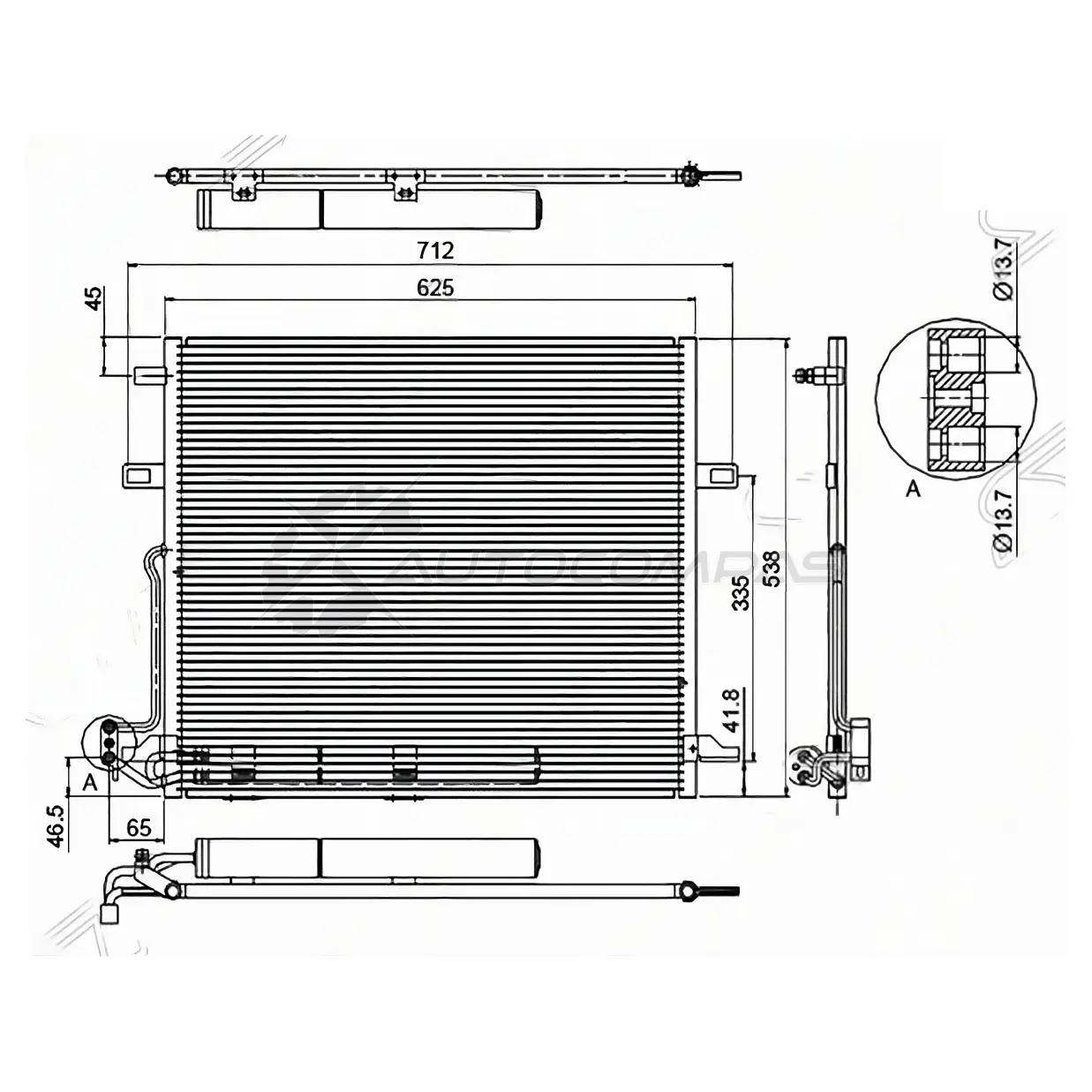 Радиатор кондиционера MERCEDES M-CLASS W164 05 SAT 1422811509 STMB163940 U 8U522 изображение 0