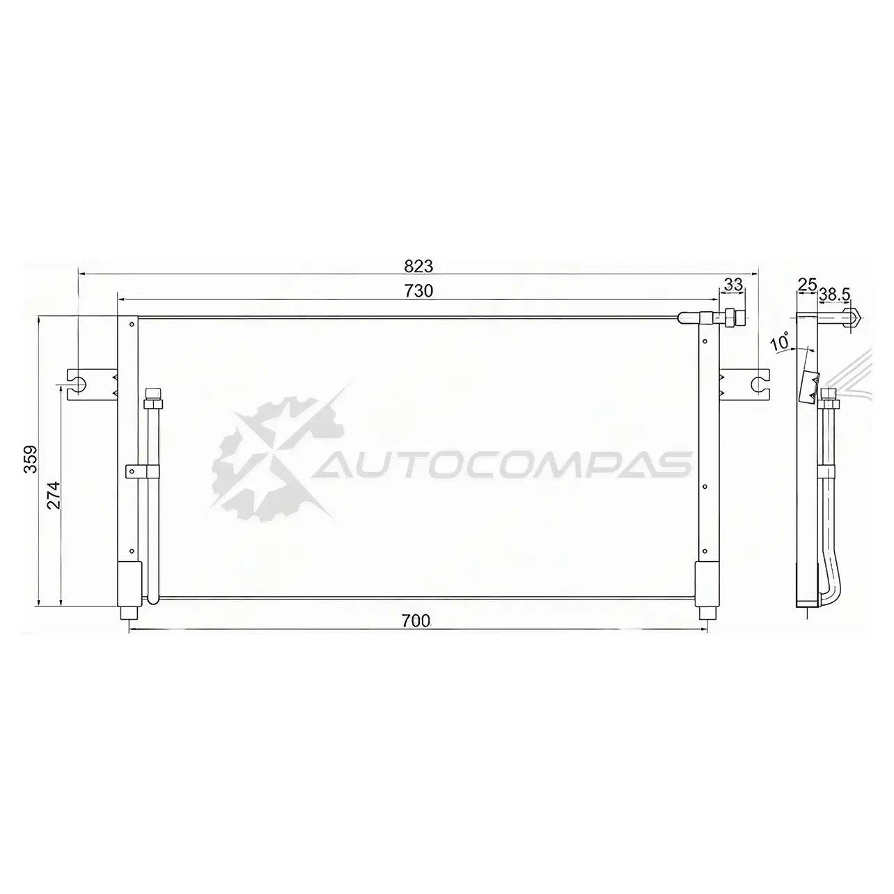 Радиатор кондиционера NISSAN PATROL/SAFARI 87-97 SAT STDT723940 1422816386 1N7PM 0H