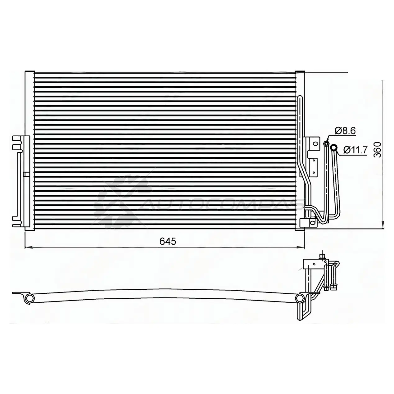 Радиатор кондиционера OPEL VECTRA B 95-99 SAT STOP343940 ZO 9TEL 1440518136 изображение 0