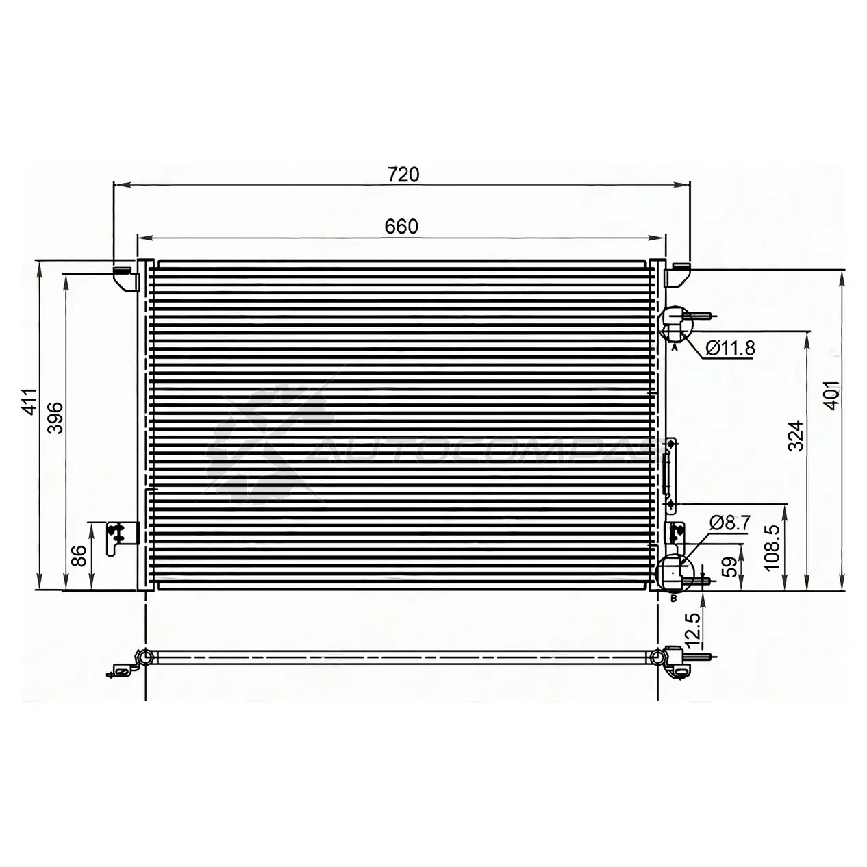 Радиатор кондиционера OPEL VECTRA C/SIGNUM 1.6/1.8/2.2/2.3 02 SAT F 85JKV 1440515494 ST470008 изображение 0