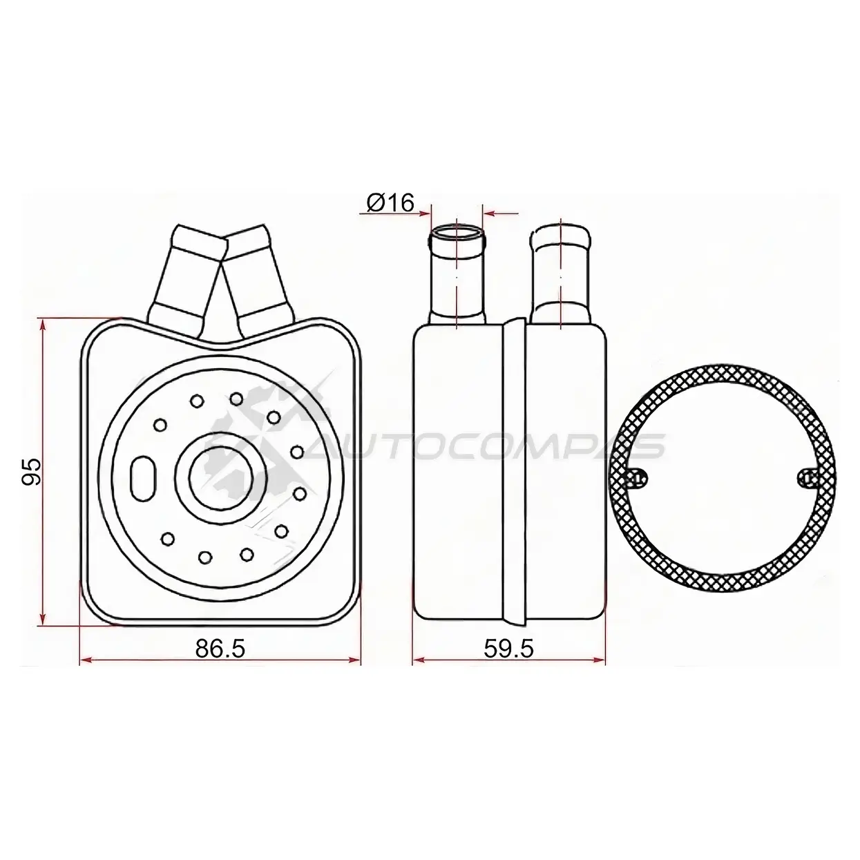 Масляный радиатор AUDI A2 00-/A3 96-03/A4 96-08/MITSUBISHI LANCER 07-/SKODA FABIA 99-/OCTAVIA 96-/VO SAT ONH 50X ST028117021B 1422814397 изображение 0