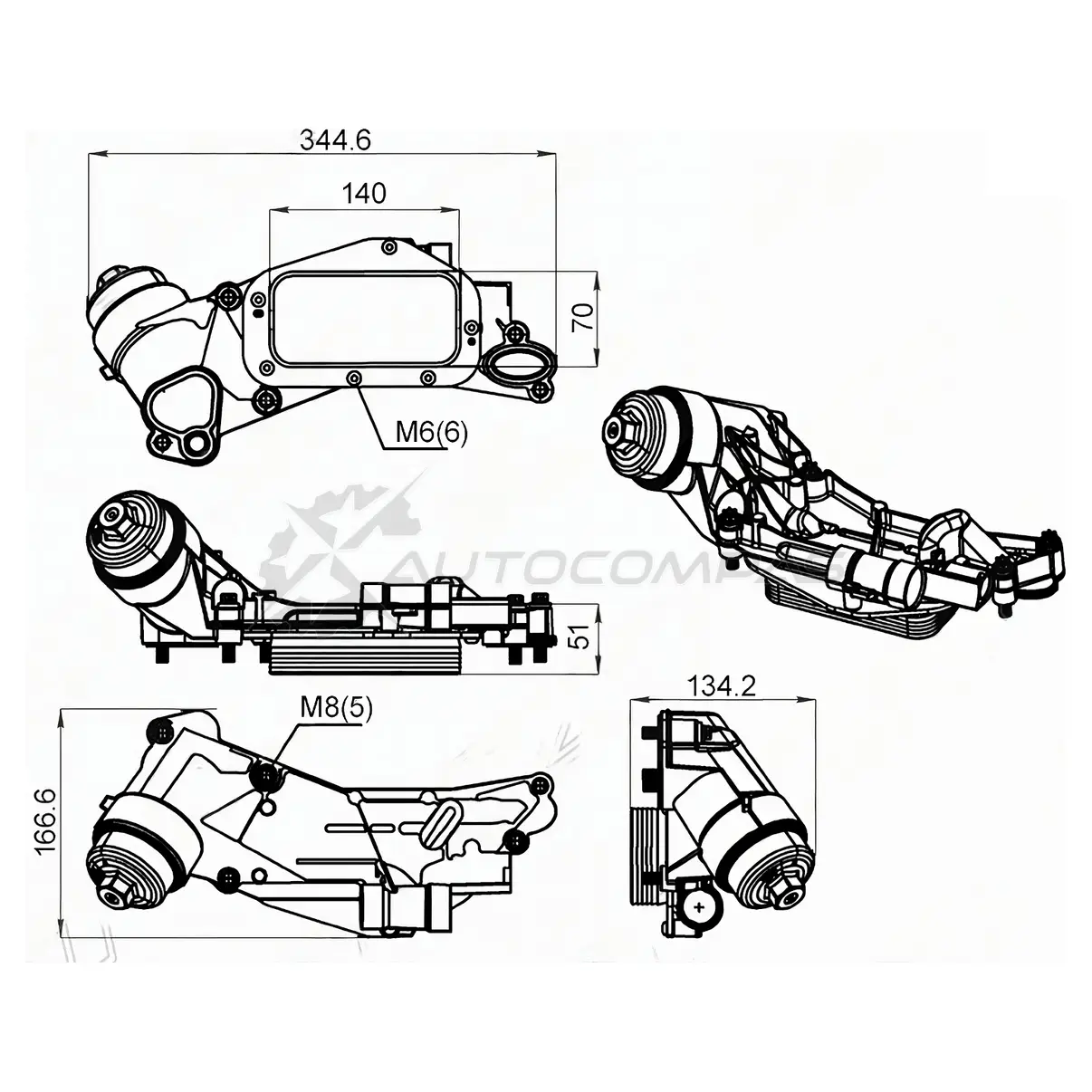 Масляный радиатор в сборе CHEVROLET CRUZE 09-/OPEL ASTRA J 10-/MOKKA 12 SAT 1440518389 ST2050001 S QXQBK2 изображение 0