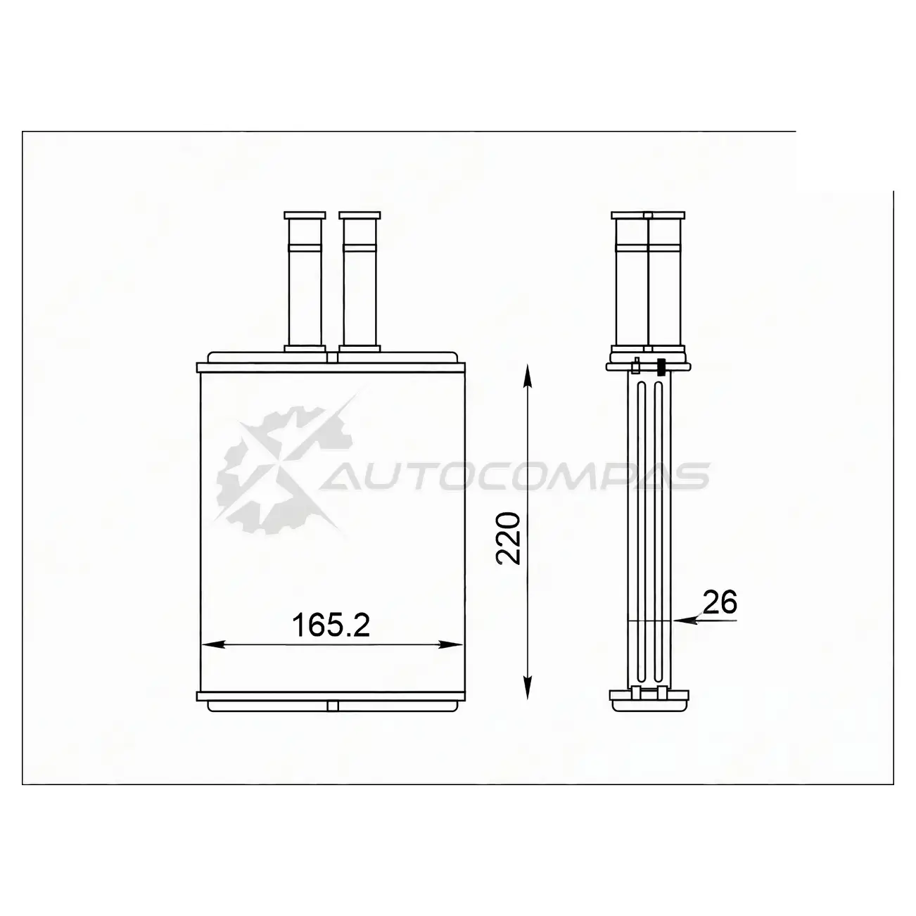 Радиатор печки, теплообменник OPEL VECTRA B 95-(трубчатый) SAT 1440989467 ST870033 7G01K 2