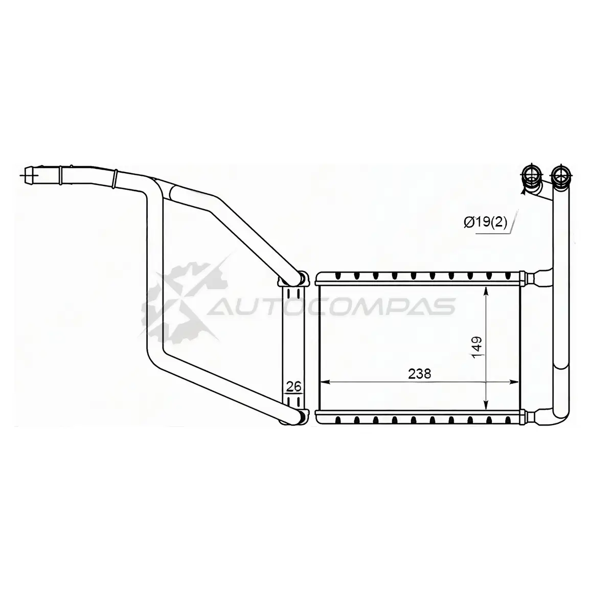 Радиатор печки, теплообменник FORD TRANSIT 14 SAT STFDR83950 D E2K1H6 1440516401 изображение 0