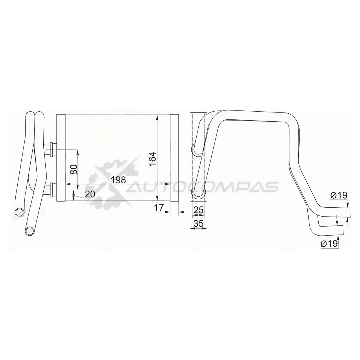 Радиатор печки, теплообменник HONDA CIVIC EU 00-05 3/5D SAT TN L8SX STHD08395A0 1422803731