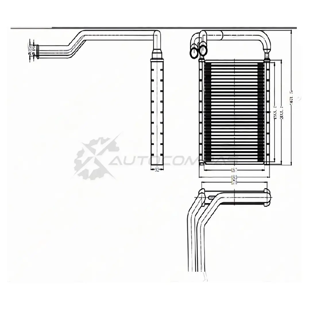 Радиатор печки, теплообменник HYUNDAI SOLARIS/KIA RIO 10 SAT STHNS13950 1422805452 0PXBJ X6 изображение 0