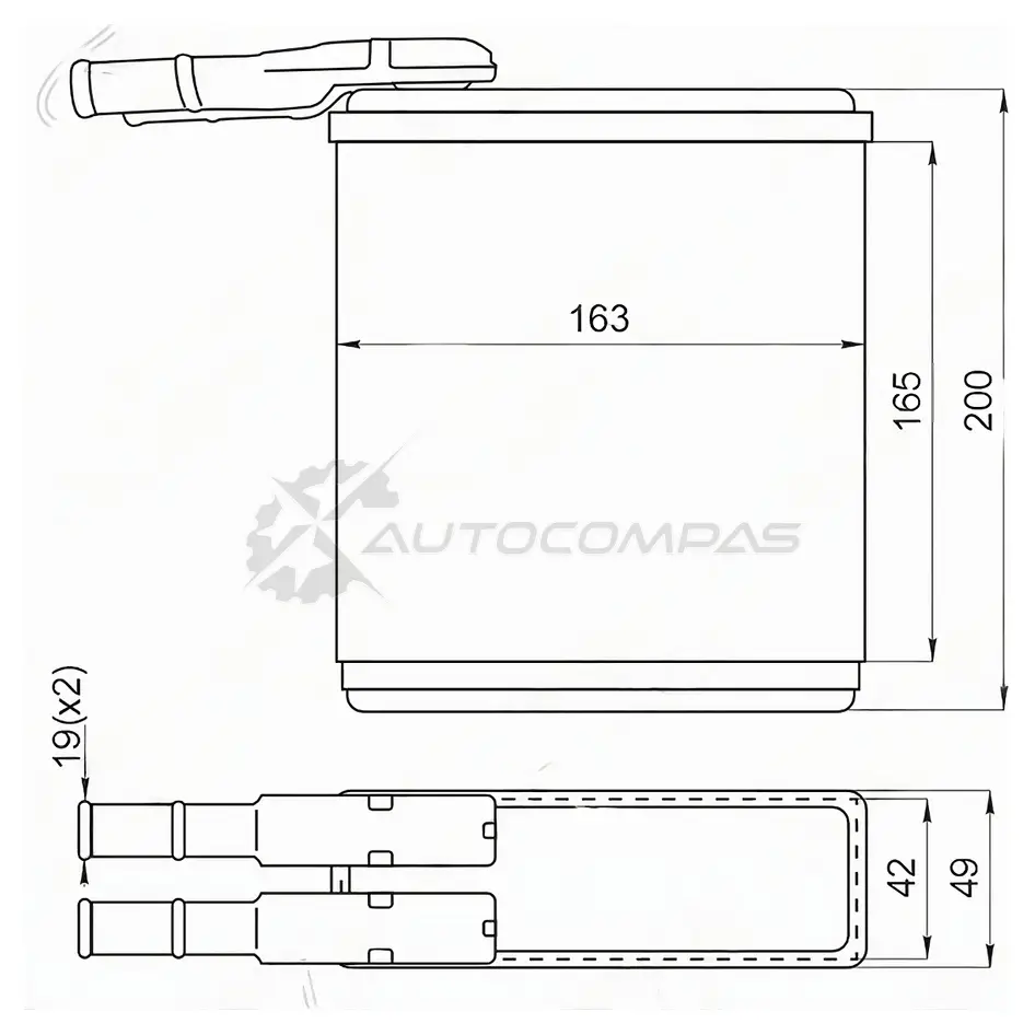 Радиатор печки, теплообменник Isuzu BIGHORN 91-02/TROOPER 92-02/WIZARD 98-02 SAT ST870047 1440989475 ZU6 OQ7 изображение 0