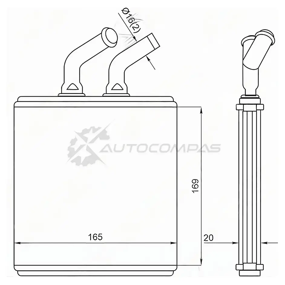 Радиатор печки, теплообменник KIA RIO 00-05 SAT STKA45395A0 1440524508 L 1QMNO