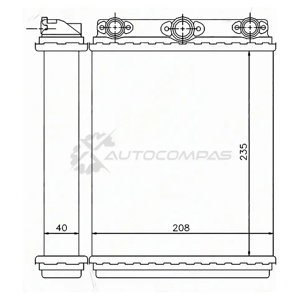 Радиатор печки, теплообменник MERCEDES E-CLASS W124 84-95(трубчатый) SAT 1440989480 ST870031 0AI0 DYJ изображение 0