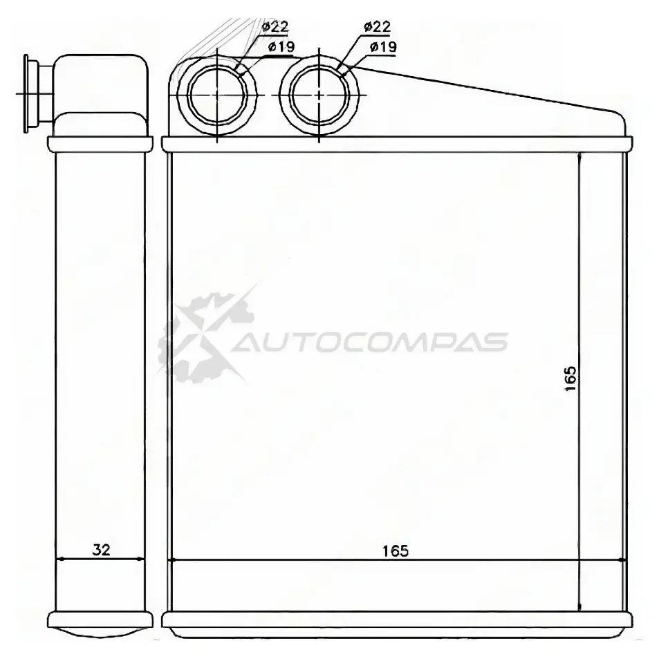 Радиатор печки, теплообменник NISSAN MICRA K12 02-10/RENAULT CLIO 05-/MODUS 04-/TWINGO 07-/WIND 10 SAT 6 5F65 STRN083950 1422816164
