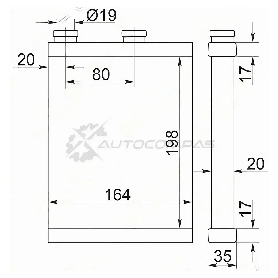 Радиатор печки, теплообменник NISSAN X-TRAIL T30 00-07/MITSUBISHI OUTLANDER 00-06 USA/LANCER CS 03-07 SAT 1422813782 STDTU13950 JJ AHI0 изображение 0