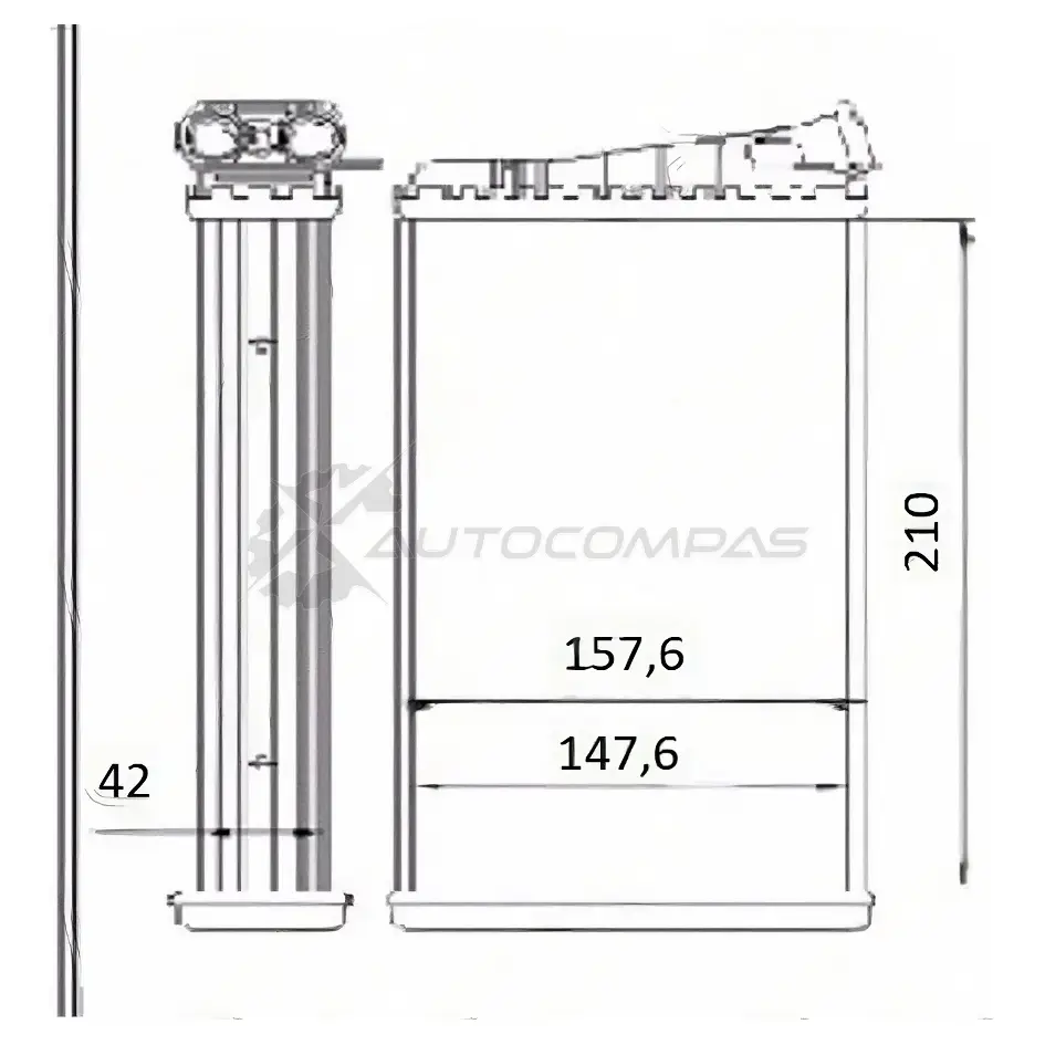 Радиатор печки, теплообменник OPEL OMEGA B 94-03 SAT OL3 VR3 1422802619 STOP323950 изображение 0