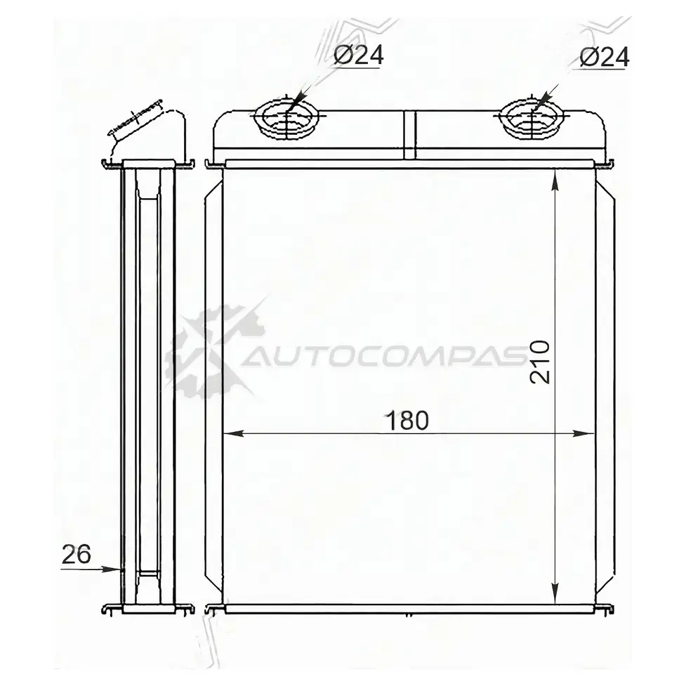 Радиатор печки, теплообменник RENAULT LAGUNA 00-08 SAT STRN033950 1422820045 V UH6L