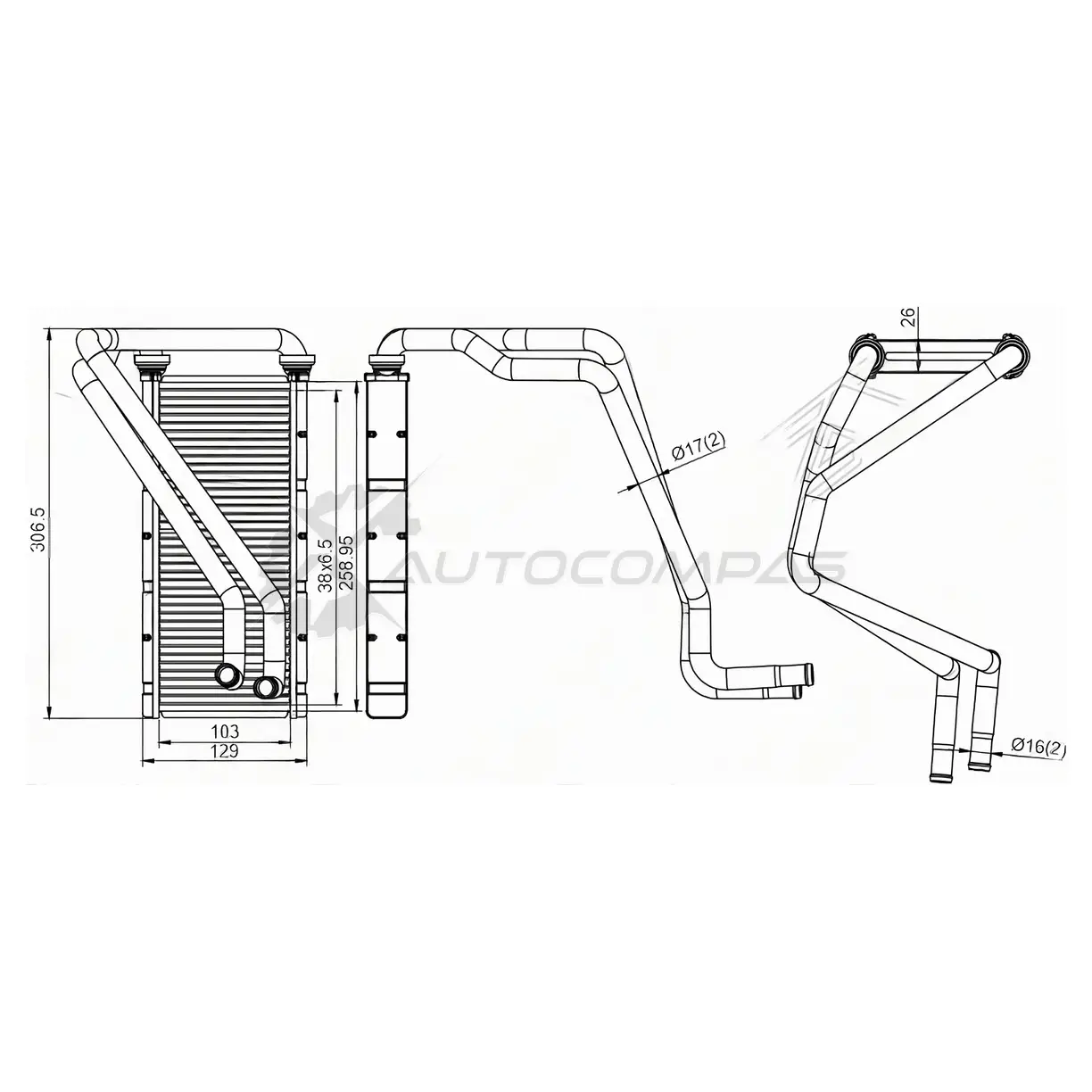 Радиатор печки, теплообменник SUBARU FORESTER/LEGACY/IMPREZA 03-08 SAT STSB663950 P5Z1EU A 1422820382