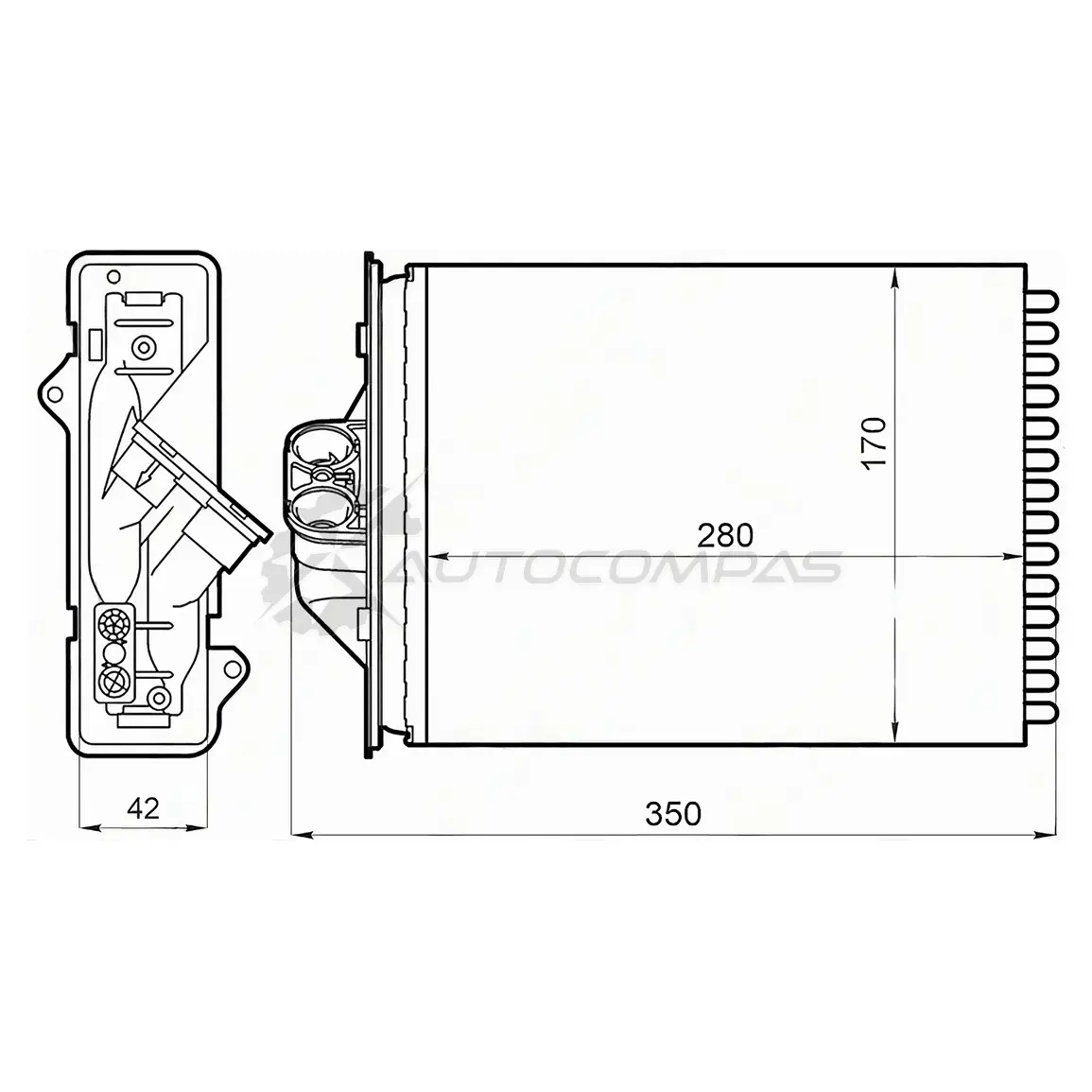 Радиатор печки, теплообменникCHRYSLER VOYAGER/TOWN&,COUNTRY/DODGE CARAVAN 03-08 SAT STCR103950 1440513902 ZWC 90I1