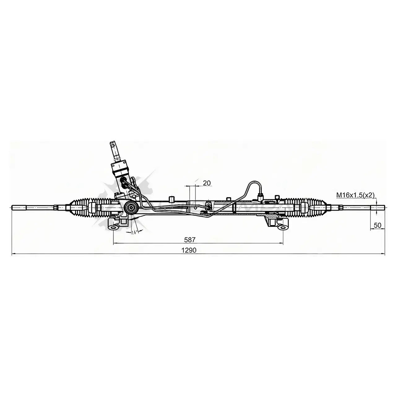 Рулевая рейка FORD FOCUS II 05-11/C-MAX 03-10 (ЭГУР) LHD SAT 1422801418 XDQ PP ST1768605 изображение 0