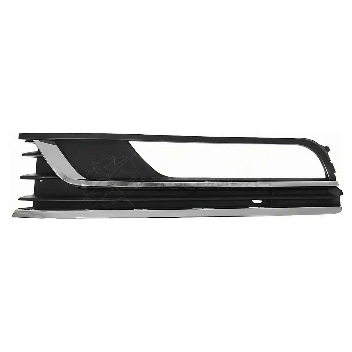 Решетка в бампер VW PASSAT B7 10-14 слева 2 хром полосы под ПТФ SAT A54JR1 L 1440547478 ST300001