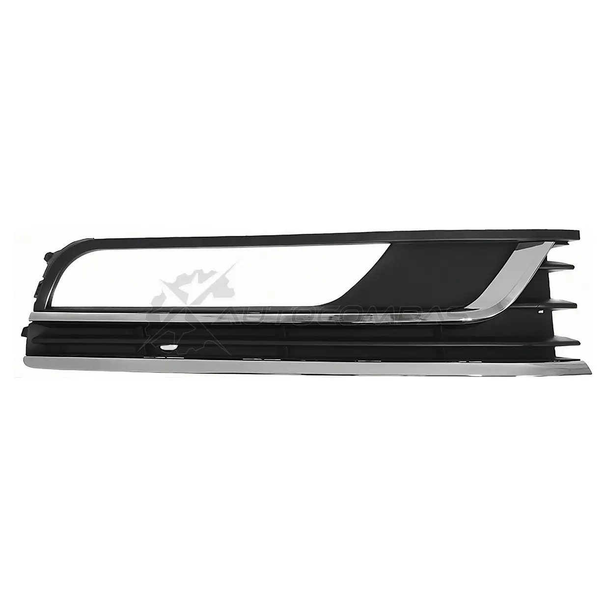 Решетка в бампер VW PASSAT B7 10-14 справа 2 хром полосы под ПТФ SAT ST300002 7 BA9L 1440547479