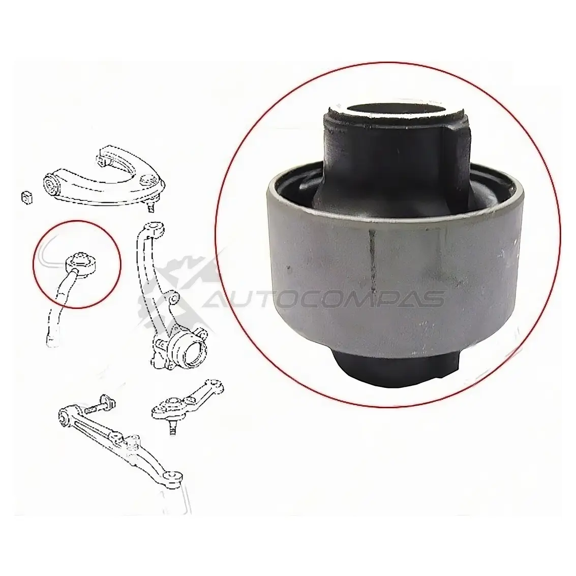 Сайлентблок (вертикальный) продольногорычага Toyota ALTEZZA/CHASER/CRESTA/CROWN/MARK/BLIT/PROGRE SAT 1422823722 7GTL SMZ ST4865522030
