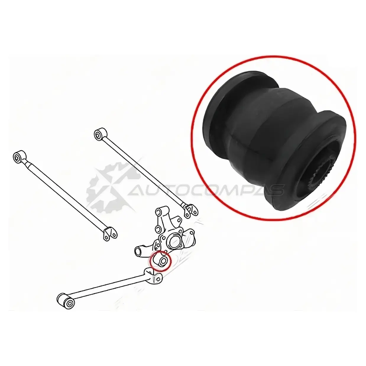 Сайлентблок задней цапфы Toyota AVENSIS AT22/AZT220/CDT220/CT220/ST220/ZZT22 1997-2003 SAT ST4230405110U 4GVMFC 1 1422830188