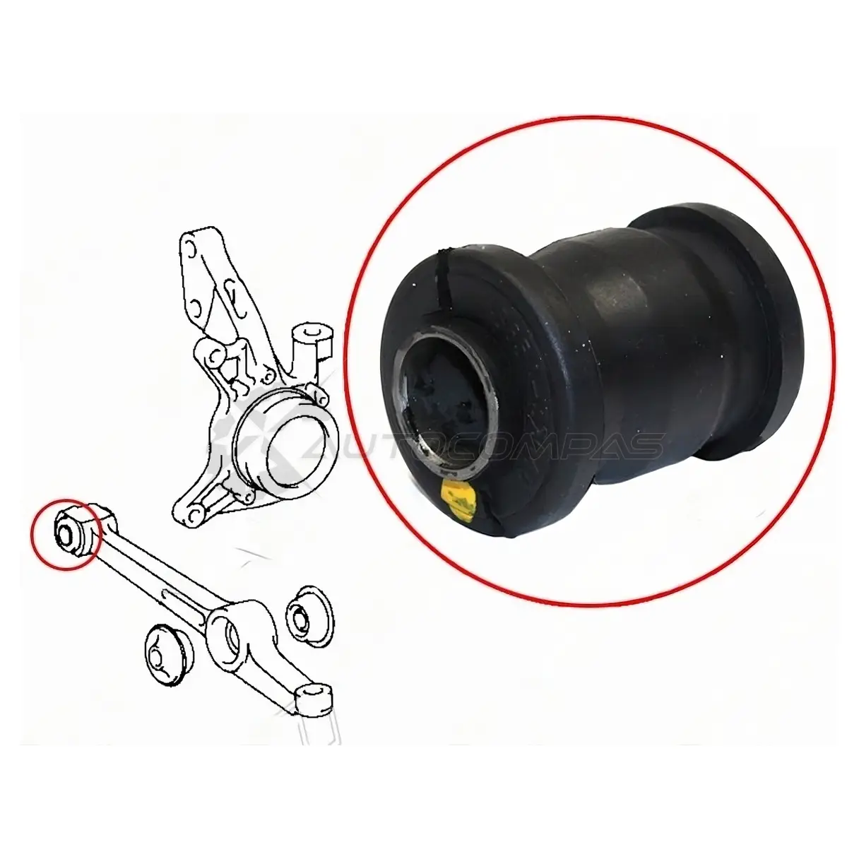 Сайлентблок переднего нижнего рычага D-36 Toyota CAMRY/VISTA 90-98 SAT K 9CT3 ST4865432040 1422825089 изображение 0