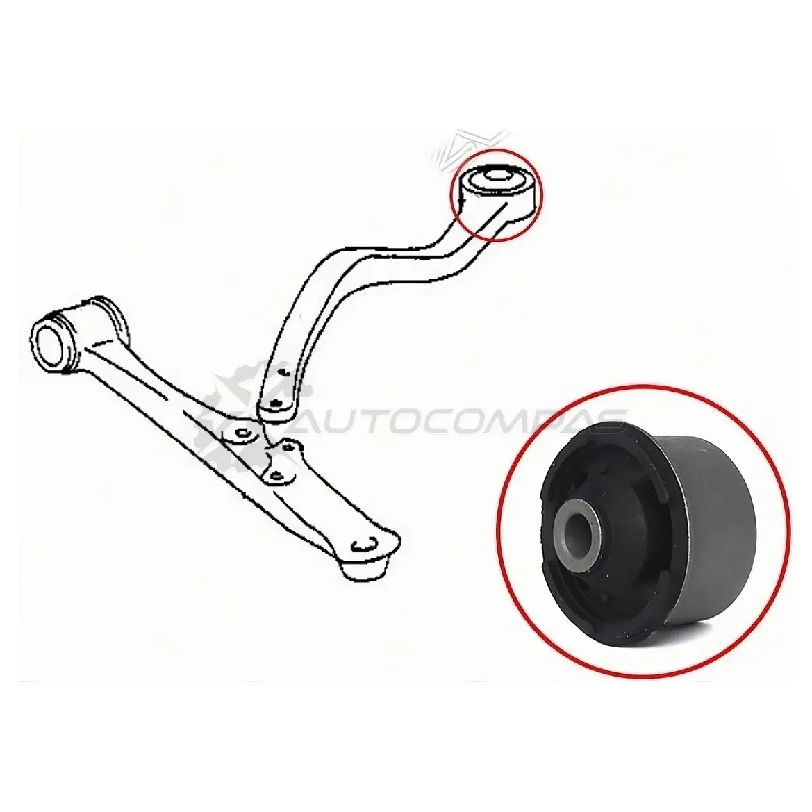 Сайлентблок переднего нижнего рычага задний Toyota ARISTO 97-04/LEXUS GS300/400/430 97-05 SAT ST4865530170 5 6DH5 1422829471