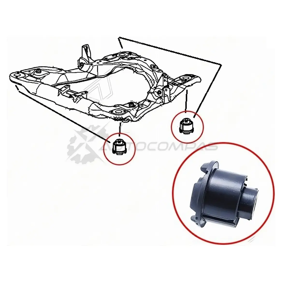 Сайлентблок переднего подрамника HONDA ACCORD 08-12/CROSSTOUR 10-/ACURA TSX 09-14 SAT 1422804885 W MYLVMZ ST50260TA0A01