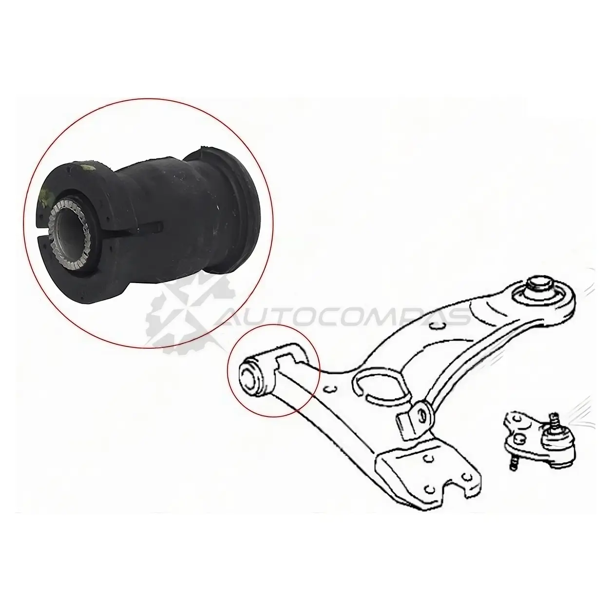 Сайлентблок переднего рычага передний Toyota RAV4 00-05/VORTEX TINGO 06-13/CHERY TIGGO 06-13 SAT ST4865442030 1422798993 Q5N 9SJE изображение 0