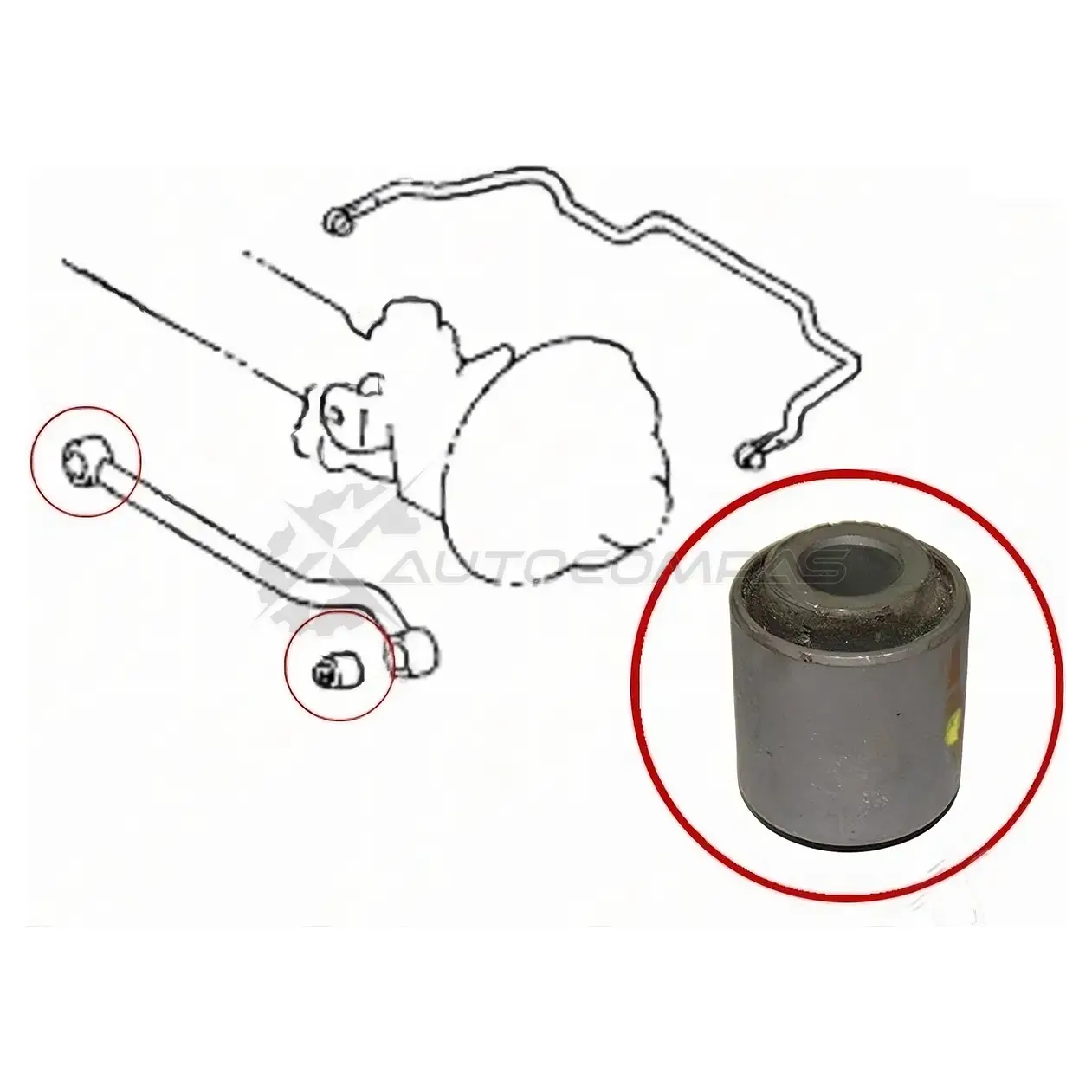Сайлентблок передней поперечной тяги Land Cruiser 80/105 SAT U0 WIAZ 1422822849 ST4870660030