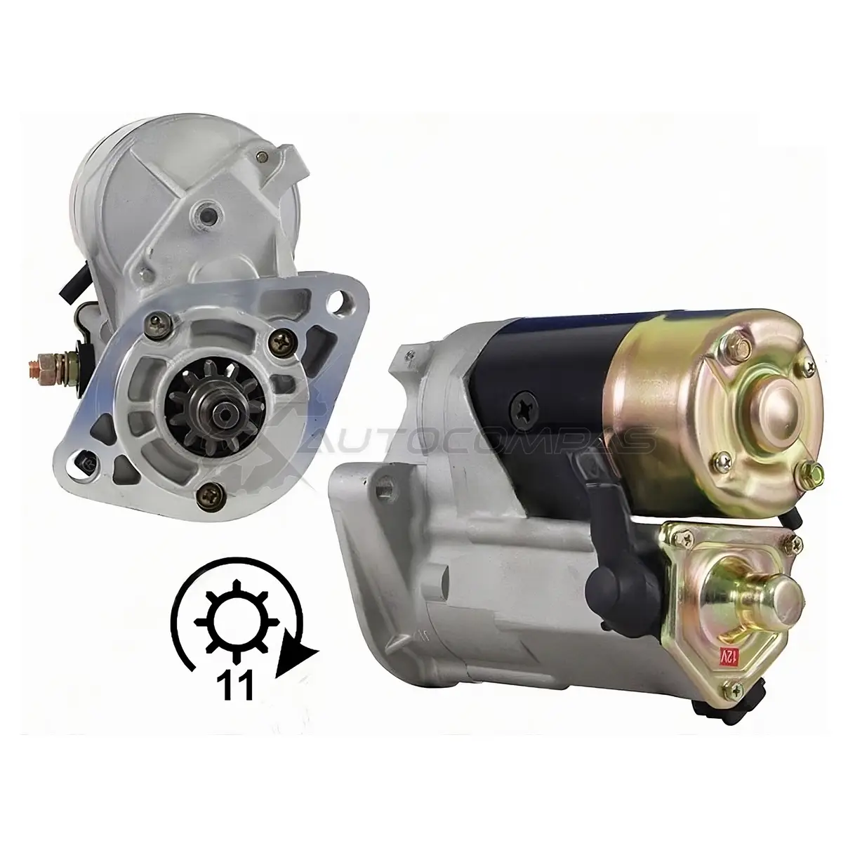 Стартер Toyota LAND CRUISER PRADO 90/120/150 2.5D/2.8D/3.0D 00-/DYNA 2.5D 01- 1/2KD/1GD 2.7kW Z=11 SAT 1440543938 ST2810030050N 8N JTX1 изображение 0