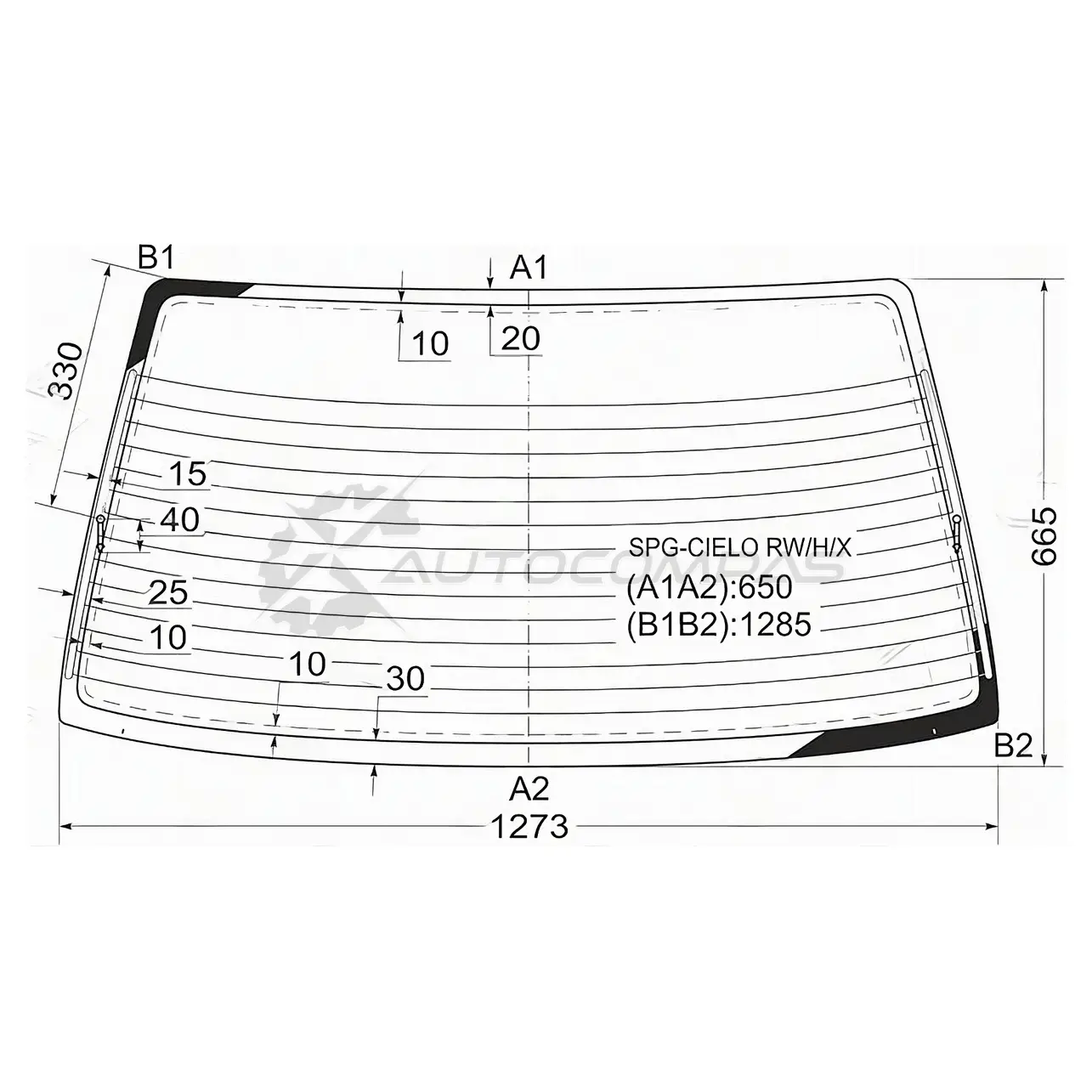 Стекло заднее с обогревом DAEWOO NEXIA 95-16 SAT 6KL CX 1422802235 SPGCIELORWHX изображение 0