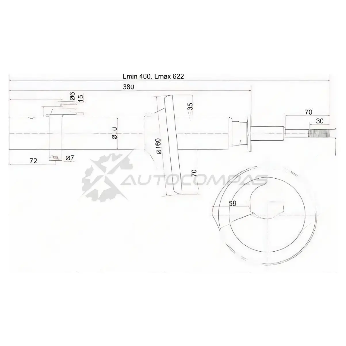 Стойка амортизатора передняя HONDA STEPWGN/S-MX 96-02 справа SAT MO HJD 1422803025 ST51605S47014